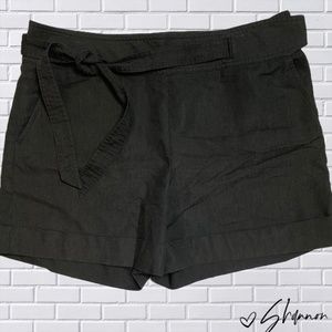 Last Call-Vintage Loft Black Tie Waist Shorts